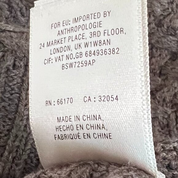 Anthropologie Moth Cowl Neck Poncho Textured Knit Sweater Womens XS - Picture 6 of 11